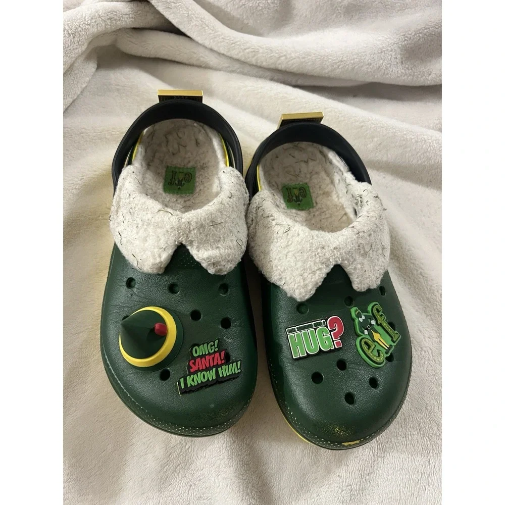Buddy The Elf‎ Classic Clog Sherpa Lined Kids Size J 3